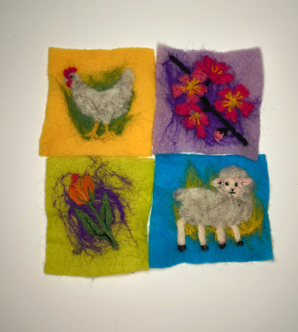 Needle Felting Coasters Kit